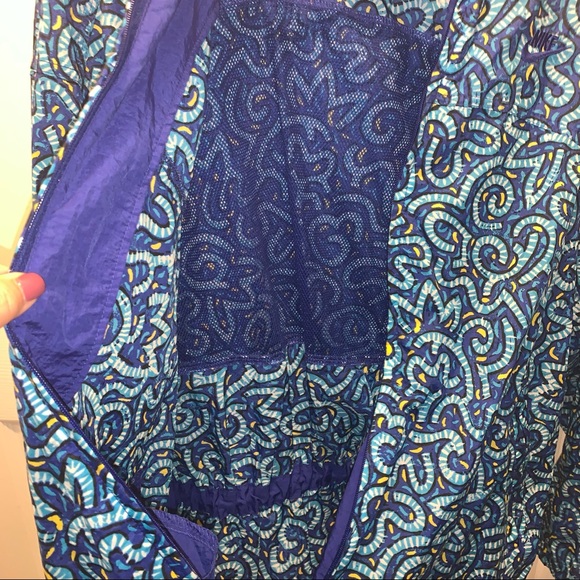 NIKE ABSTRACT UNIQUE PRINT VINTAGE Y2K WINDBREAKER 90’s CINCH WAIST (G) - Picture 3 of 7